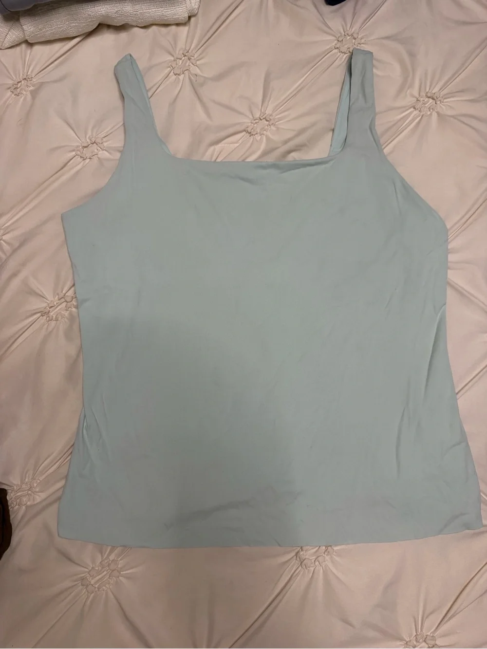 Nike Light Blue Square Neck Tank Top with built in bra
